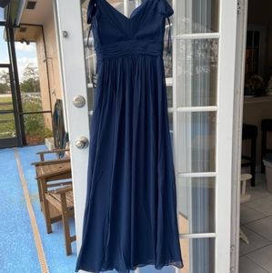 Womens dark blue maxi dress